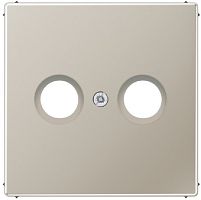 Лицевая панель Jung LS990 metal для 2-м. розетки TV+R сталь картинка